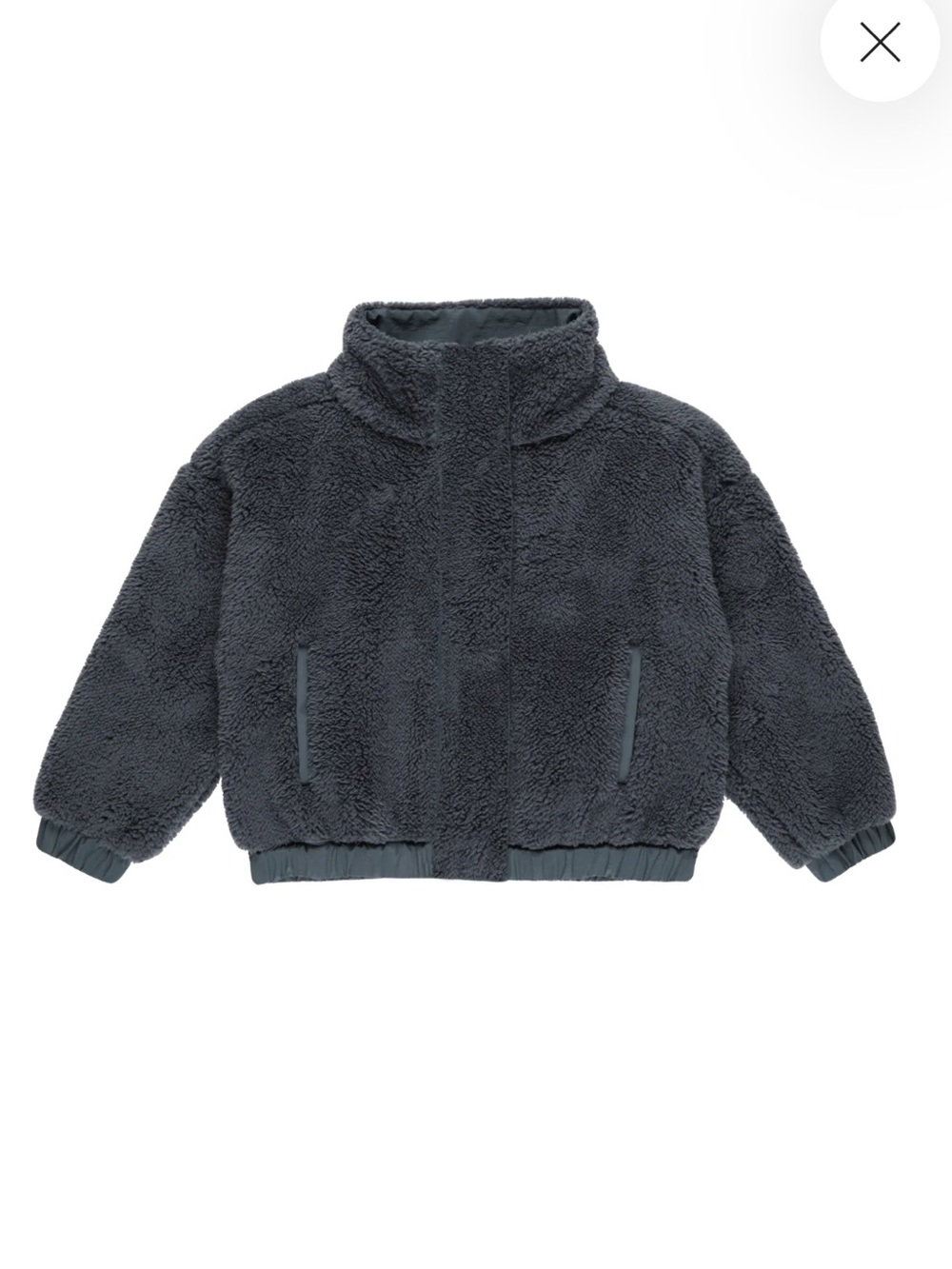 Rylee + Cru Shearling Jacket in Indigo Sz 2/3Y